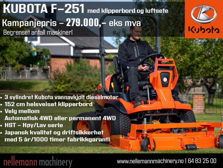 Kubota F-251 kampanje mars 2025