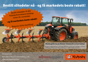 Slitedeler kubota_kverneland redskap 2026